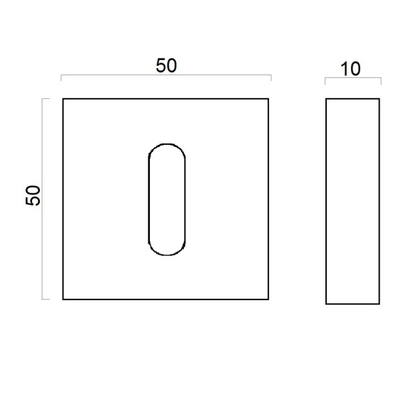 BB-Накладка під ключ буратіно Forme Fixa Squared. O01 - золото 24К 2