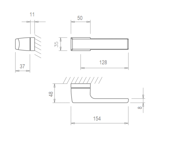 Ручка дверна Forme Icon 295. O01 - золото 24К{ln}Ручка дверная Forme Icon 295. O01 – золото 24К