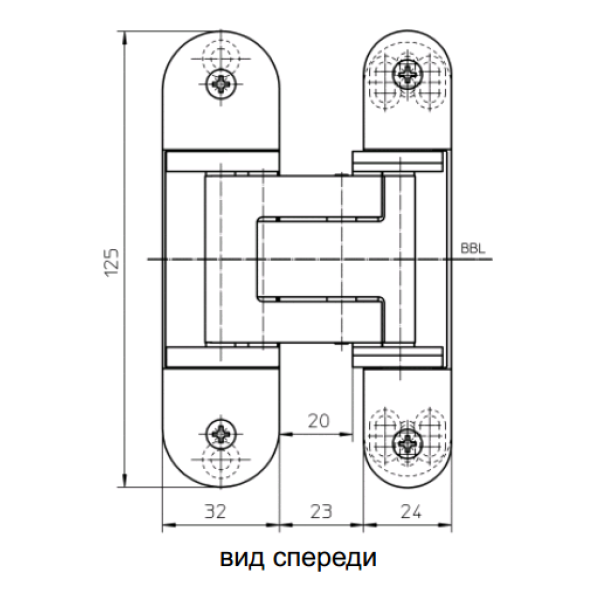 Петля Simonswerk прихована TECTUS TE 311 3D, алюміній, срібний F1-2